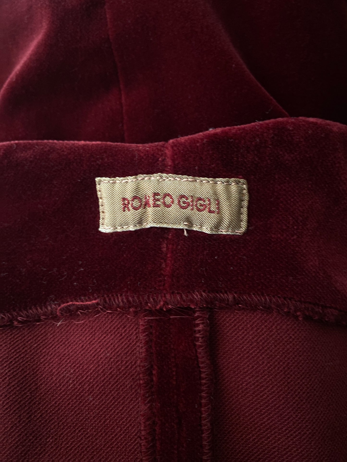 Romeo Gigli A/W 1991 Red Velvet Pointed Bustier Top