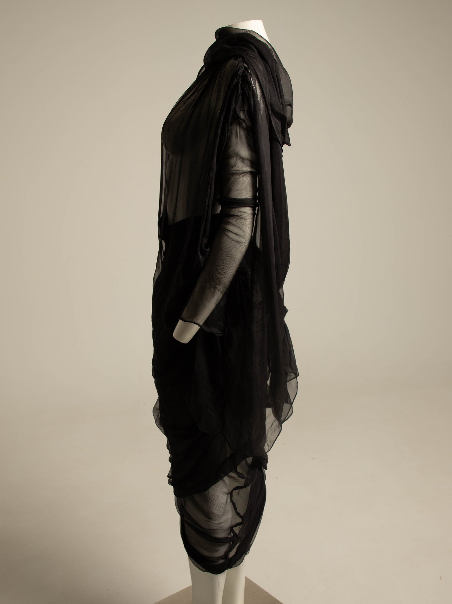 Celia Phillips Black Silk Short 'Atropos' Dress