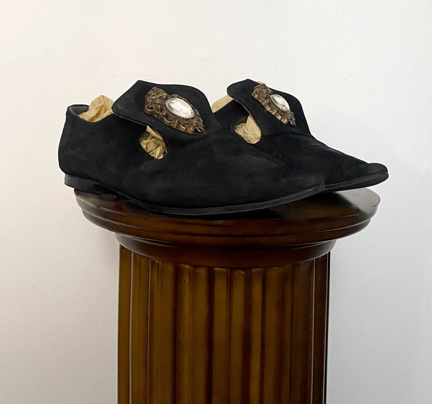 Freelance Baroque Black Suede Flats