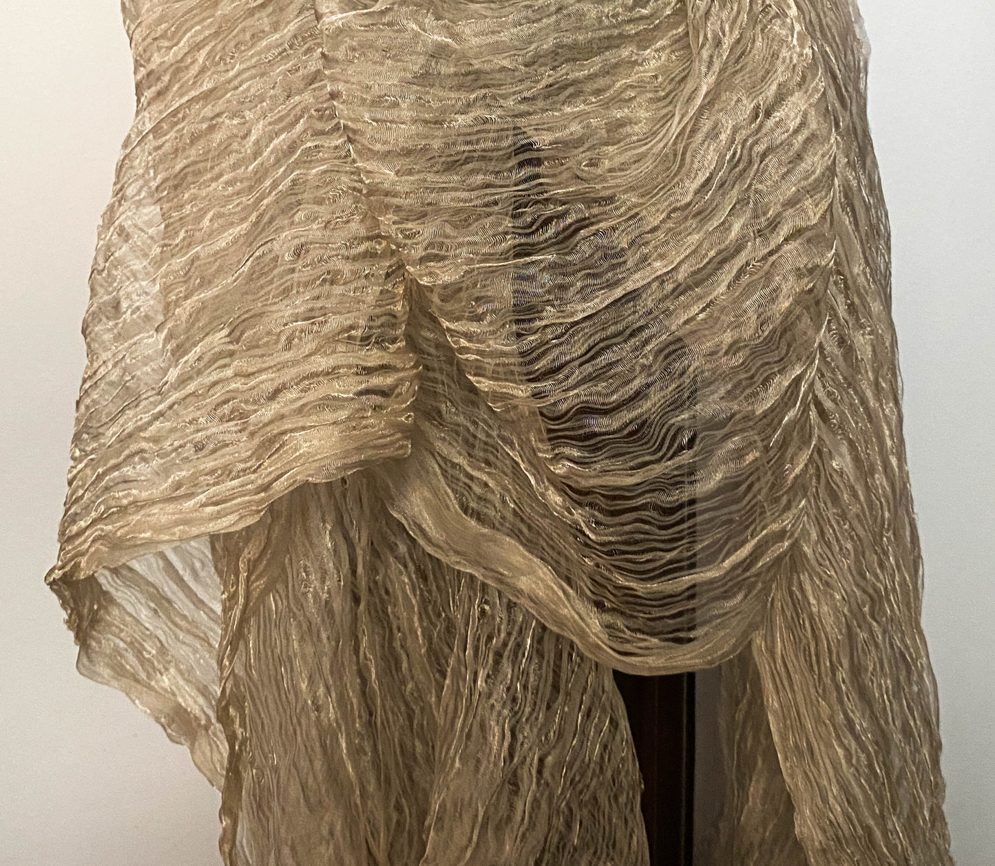 Golden Silk Metal Voile Shawl