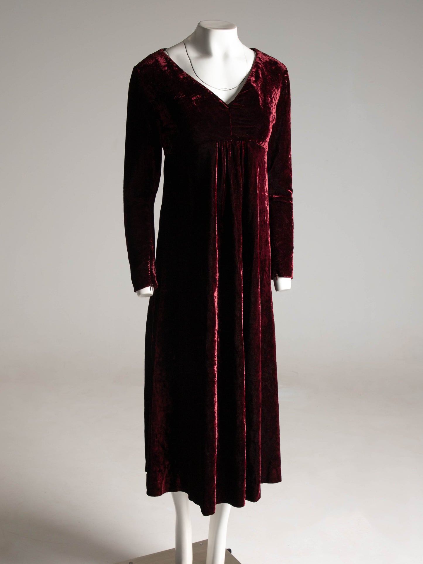 Dolce & Gabbana Burgundy Velvet Empireline Dress