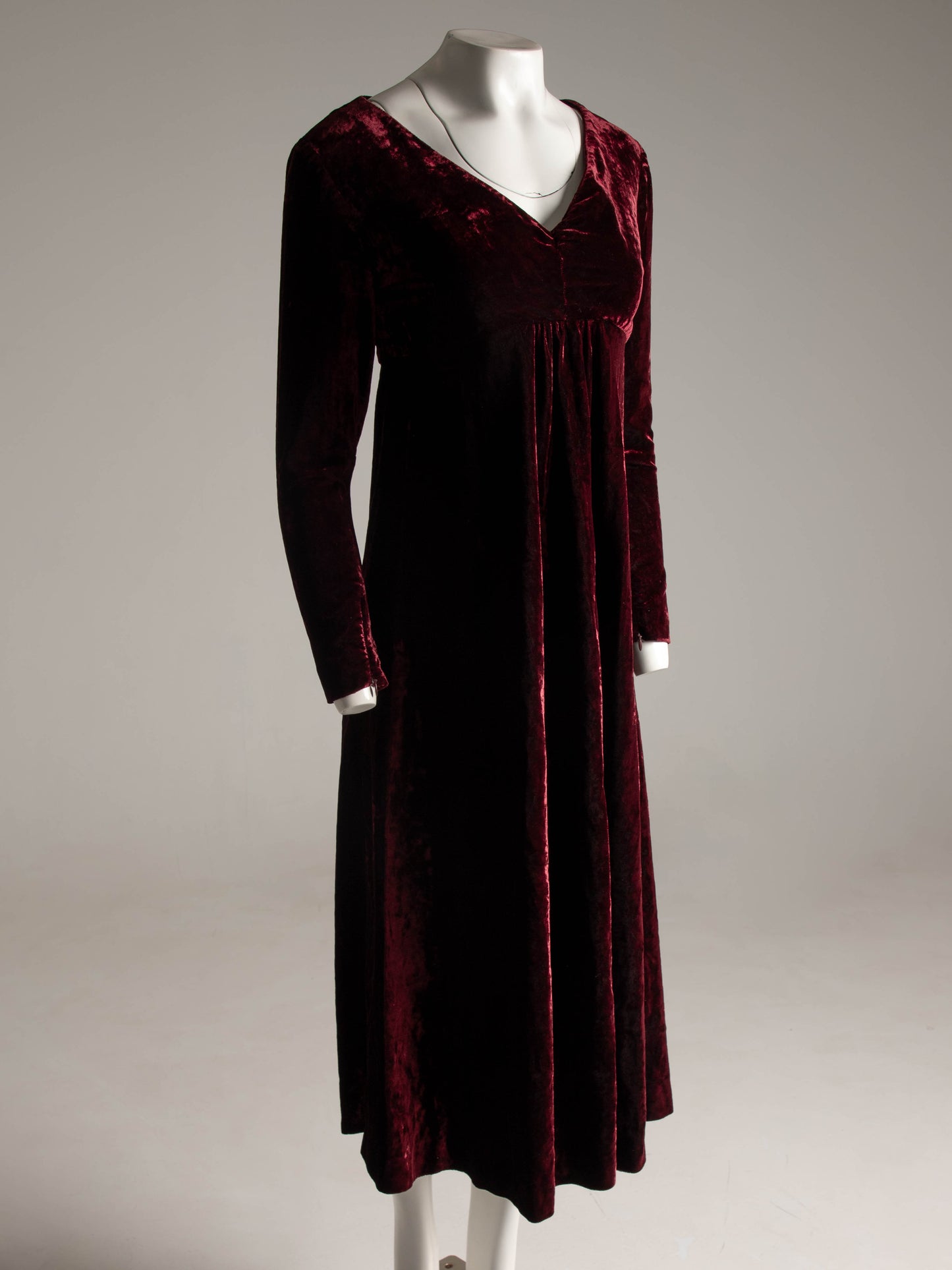 Dolce & Gabbana Burgundy Velvet Empireline Dress