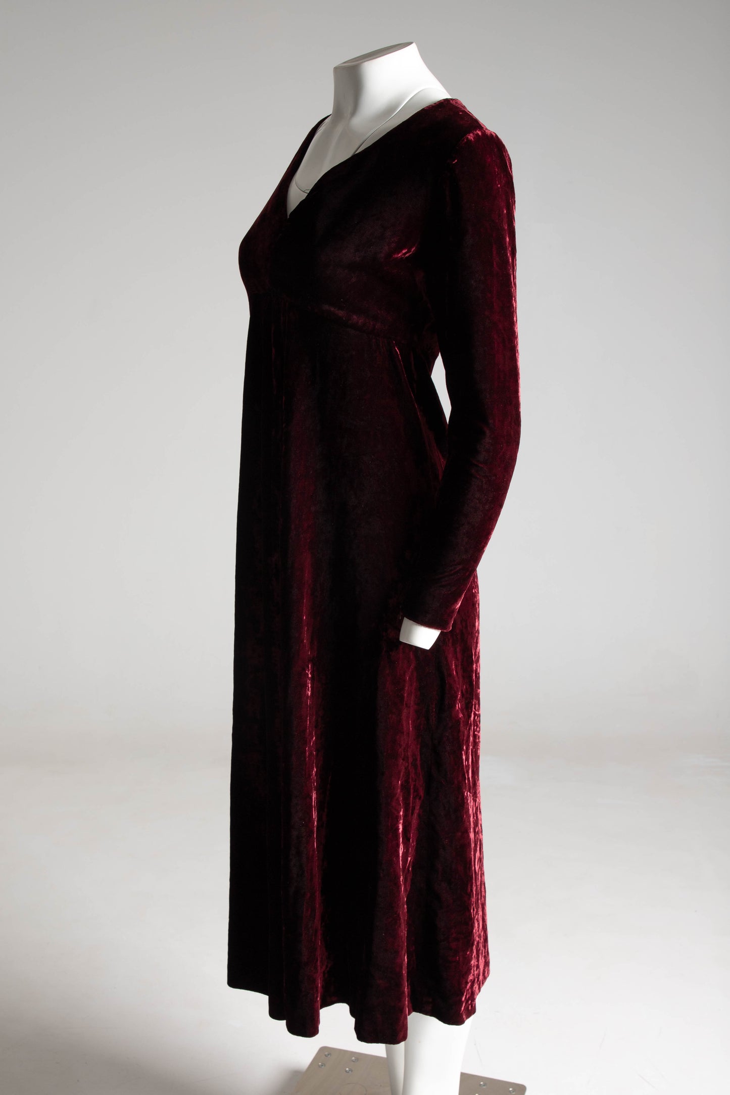 Dolce & Gabbana Burgundy Velvet Empireline Dress