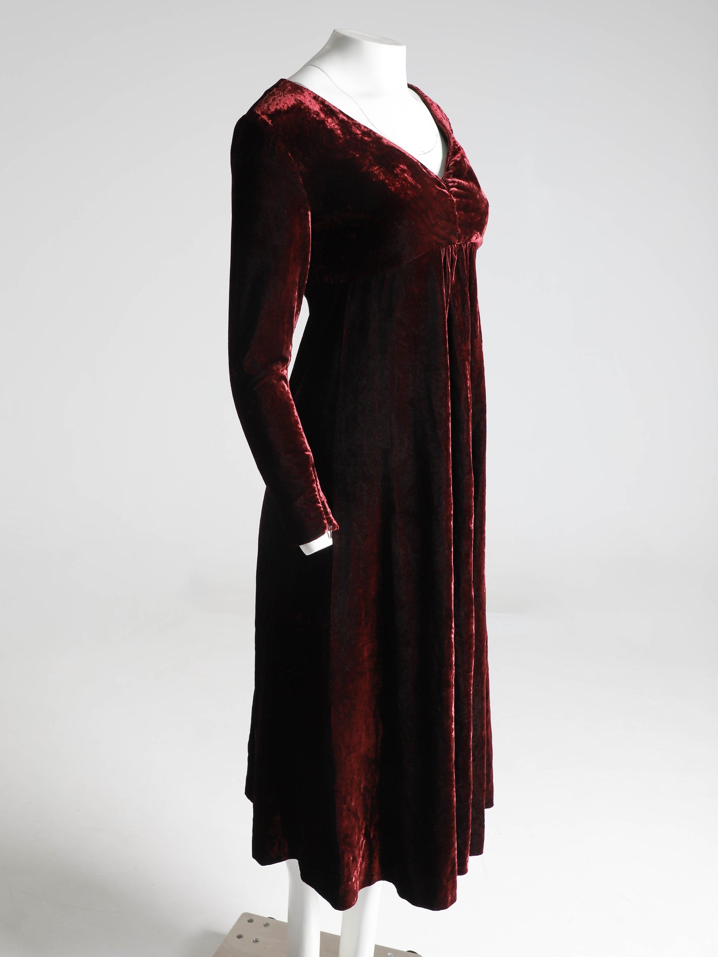 Dolce & Gabbana Burgundy Velvet Empireline Dress