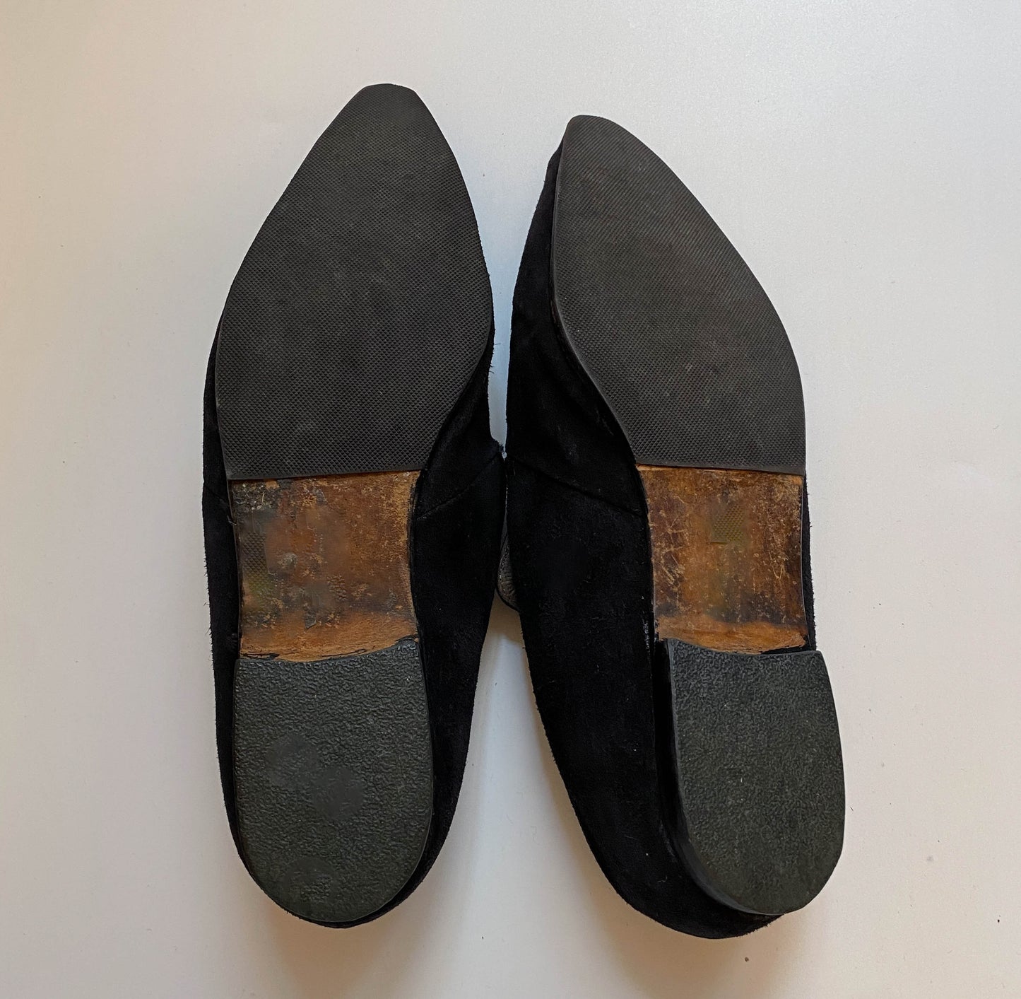 Freelance Baroque Black Suede Flats