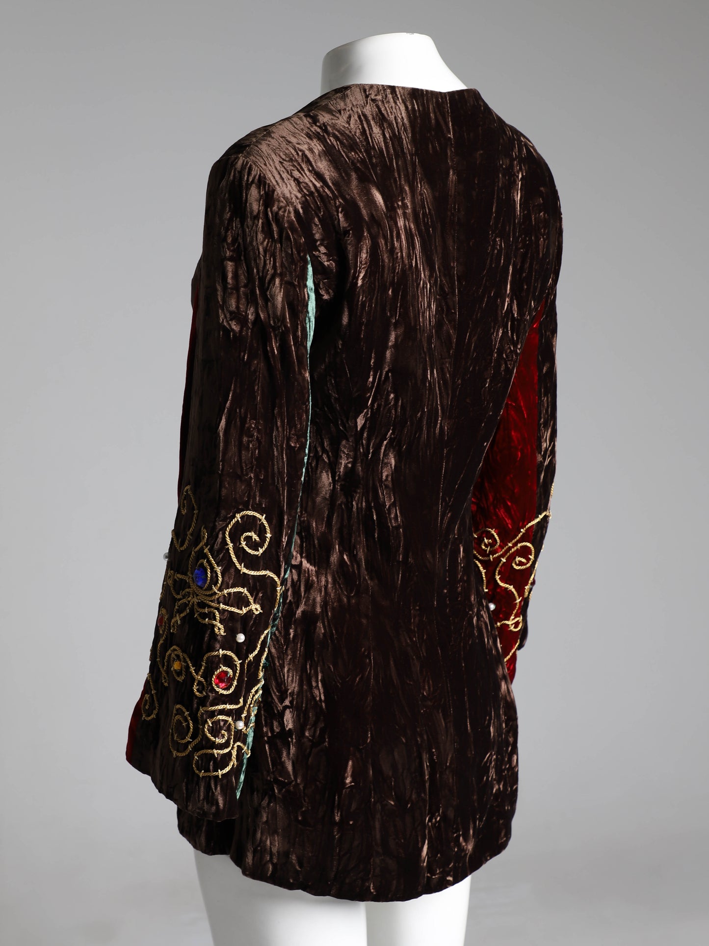 IDOL Velvet Jacket with Gold Embroidery Detail