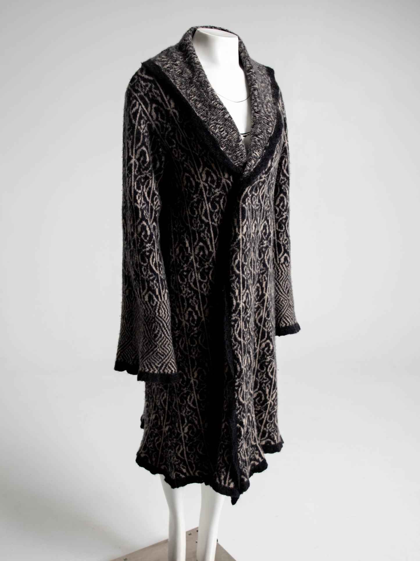 Lainey Keogh Celtic Design Cashmere Long Cardigan