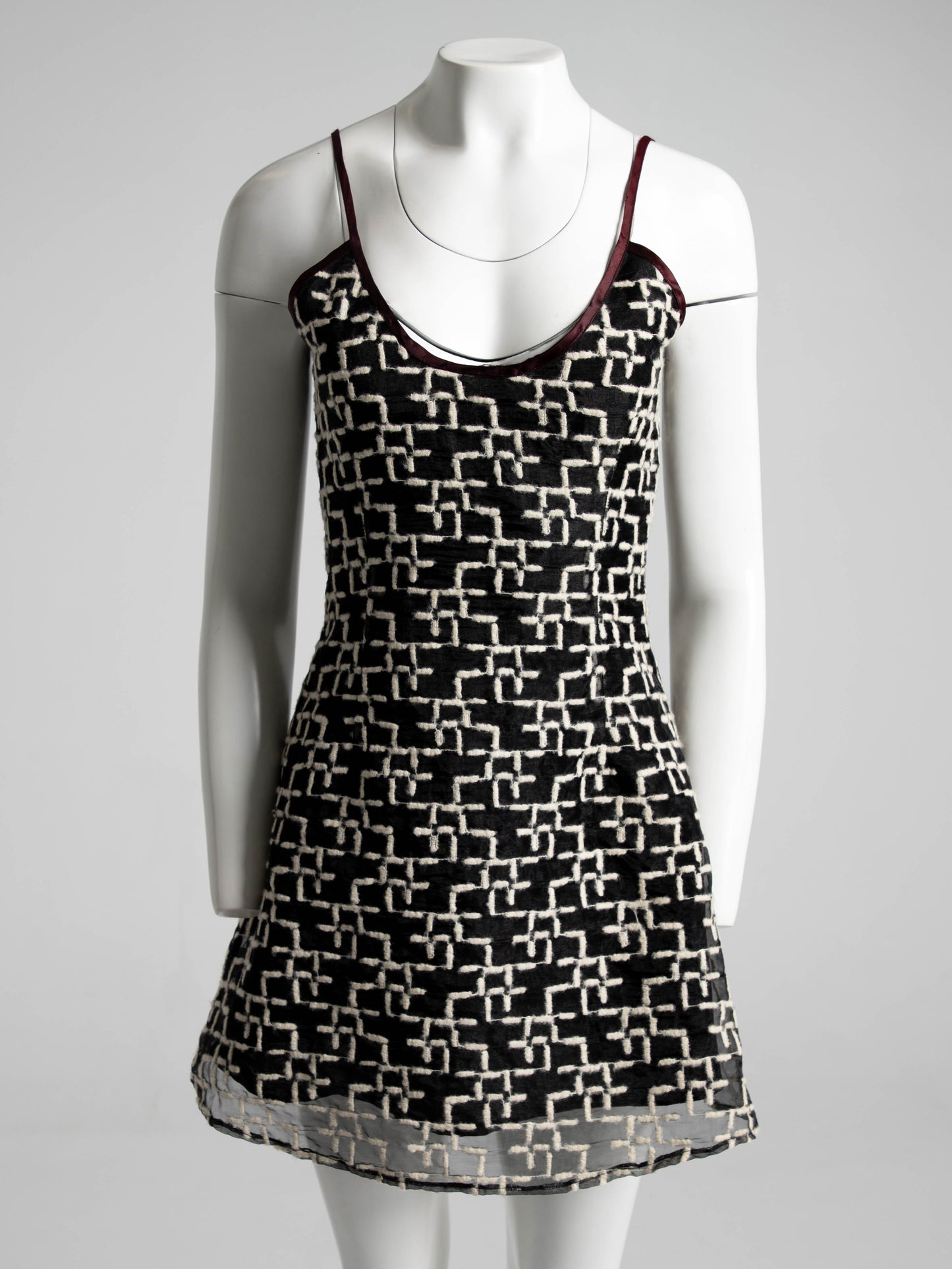 Two Guys London Hyper Hyper Black and White Slip Dress