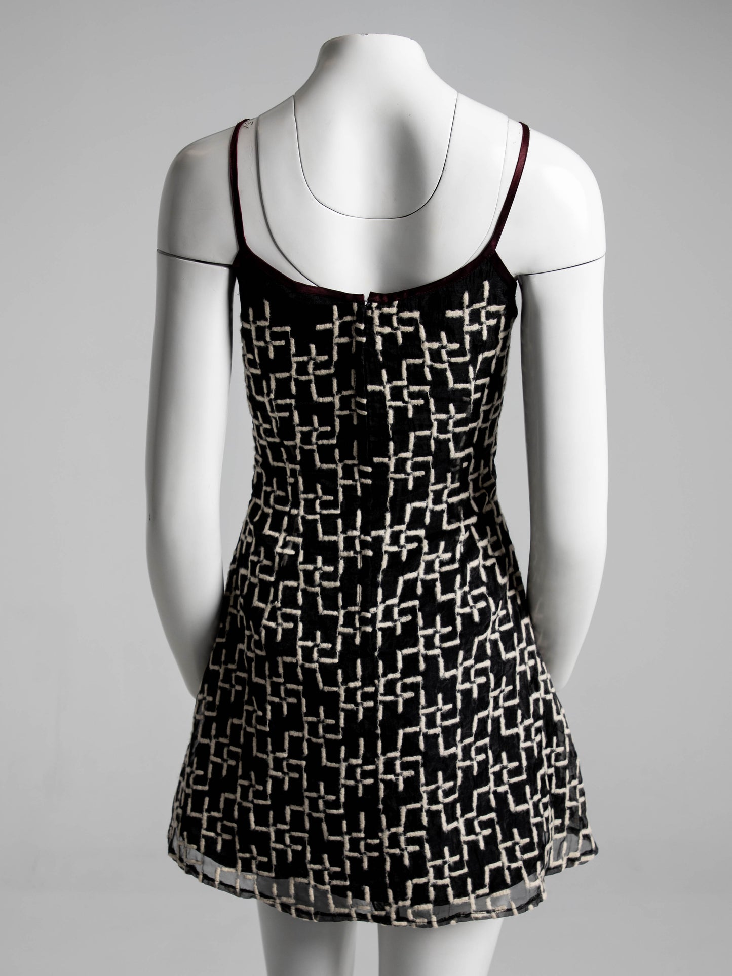 Two Guys London Hyper Hyper Black and White Slip Dress