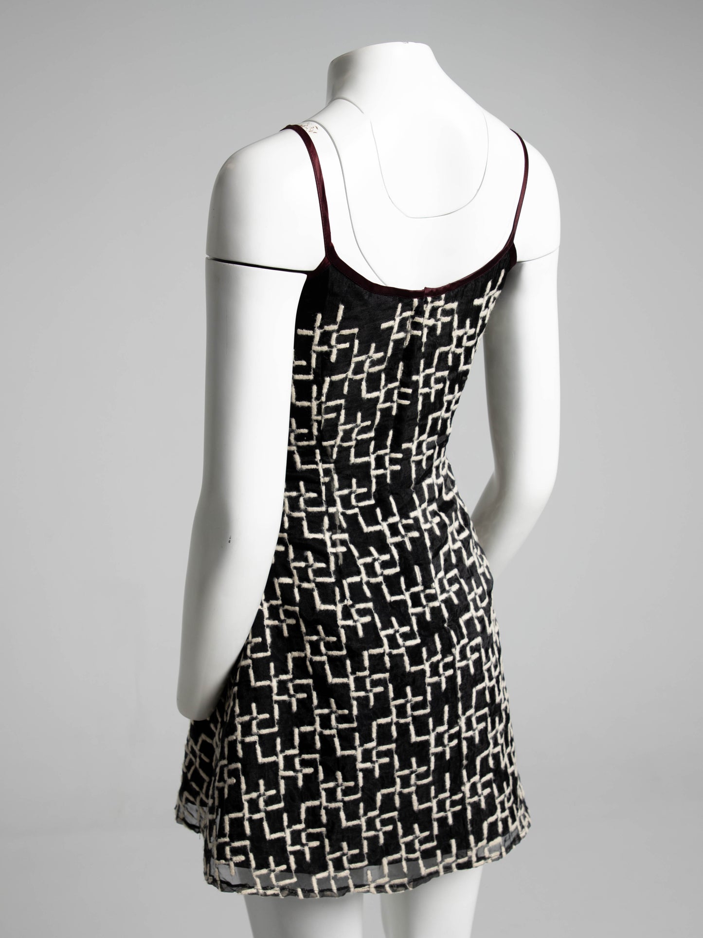 Two Guys London Hyper Hyper Black and White Slip Dress
