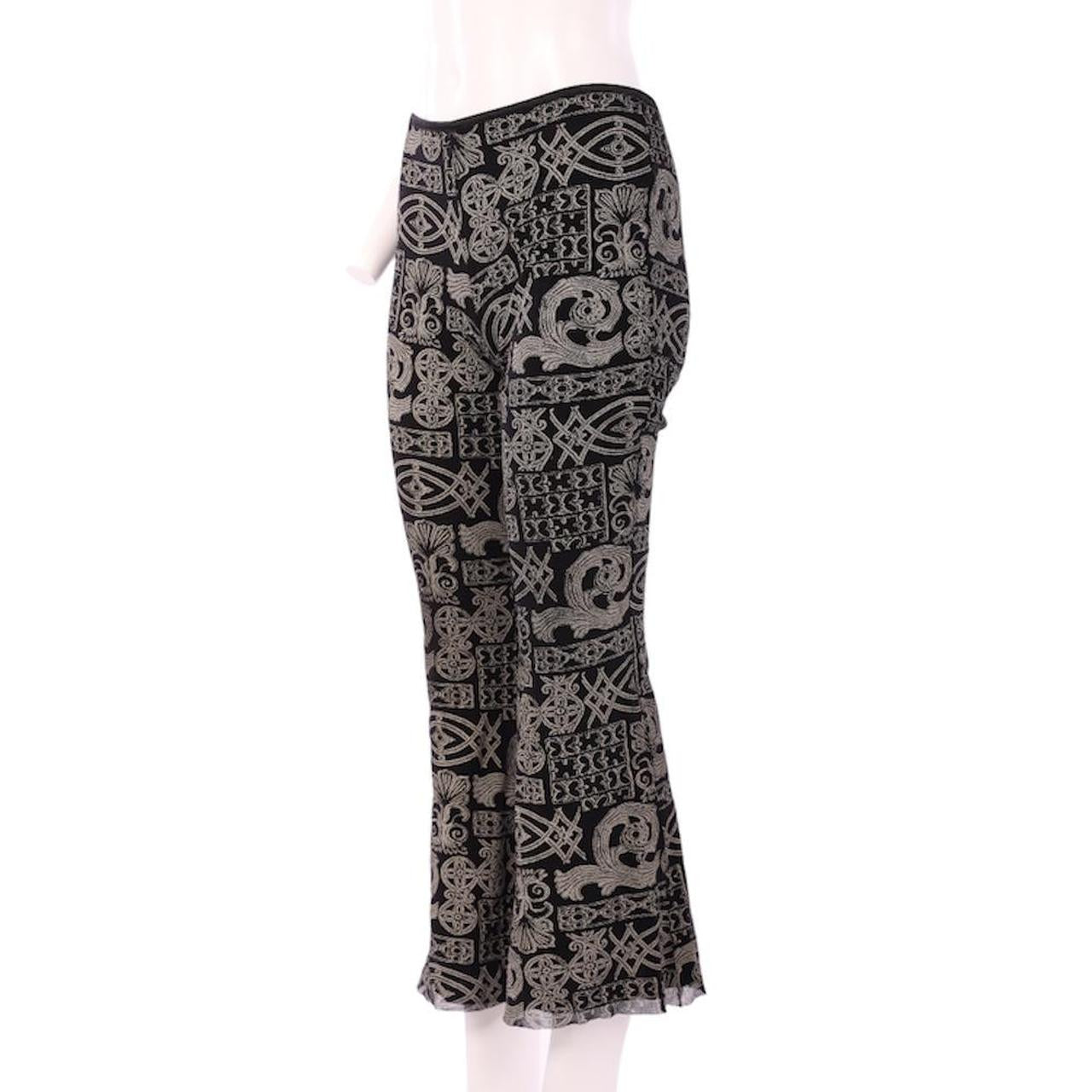 Puck & Hans Gothic Ornament Print Mesh Trousers