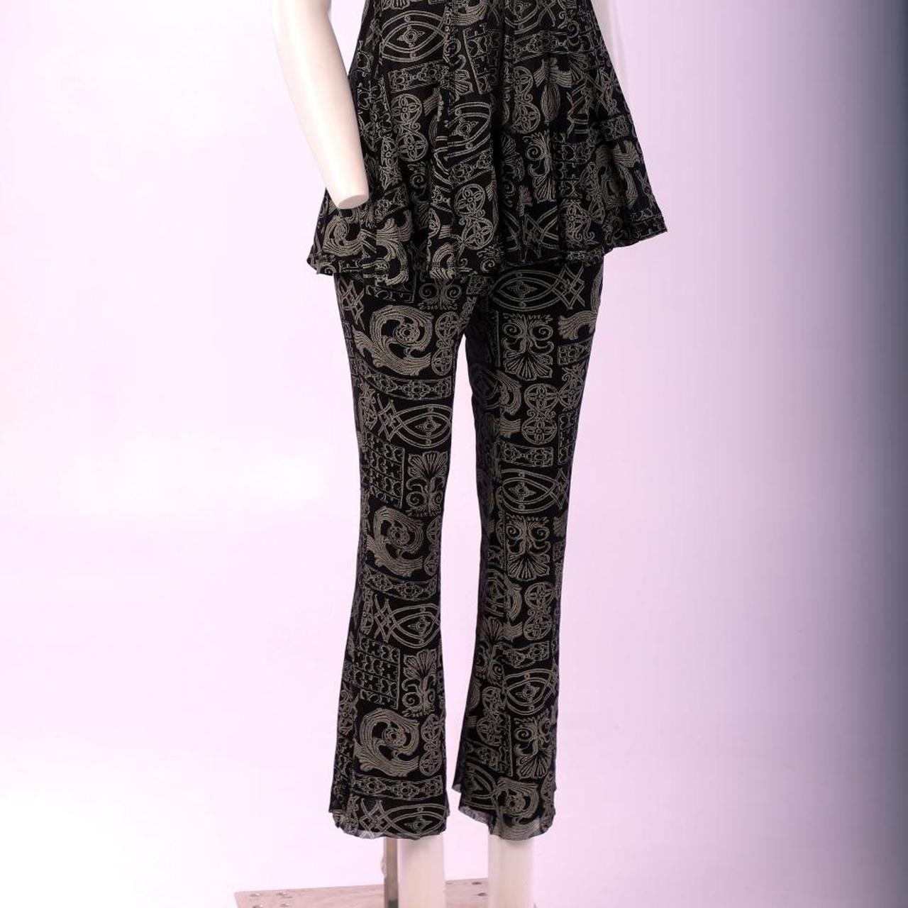 Puck & Hans Gothic Ornament Print Mesh Trousers
