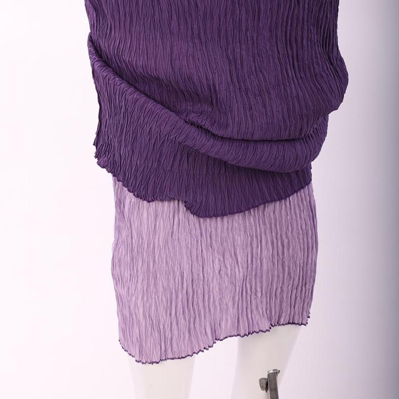 Leiko Double Layer Reversible Purple Pleated Dress