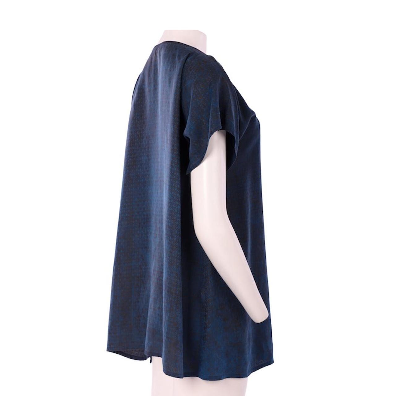 Sophie Hong Tunic Indigo Hand Dyed Silk Blouse