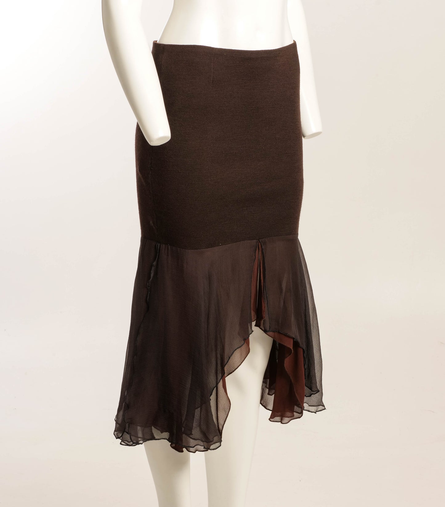 Romeo Gigli Silk and Wool Skirt