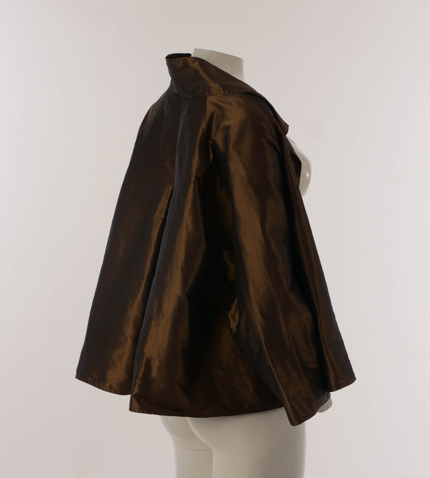 Zoran Golden Brown Silk Taffeta Jacket