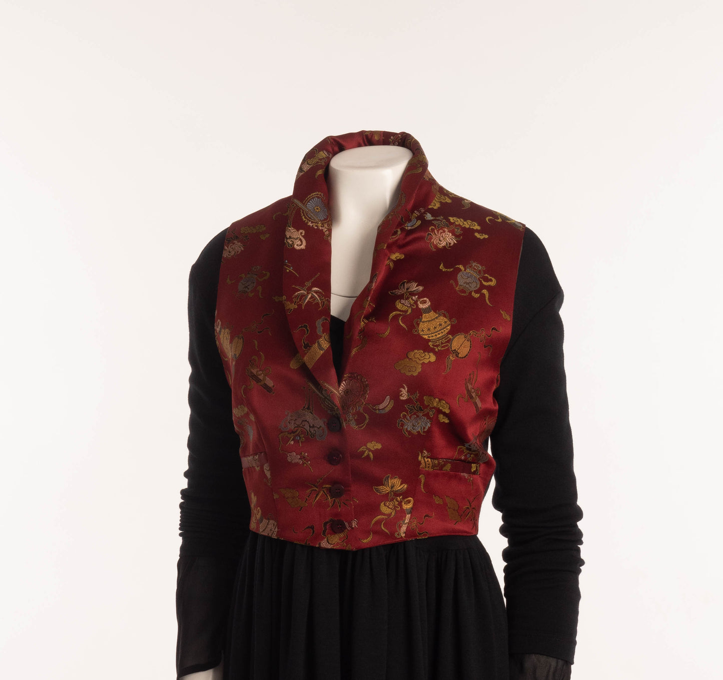 Callaghan by Romeo Gigli 1989 Red Brocade Waistcoat