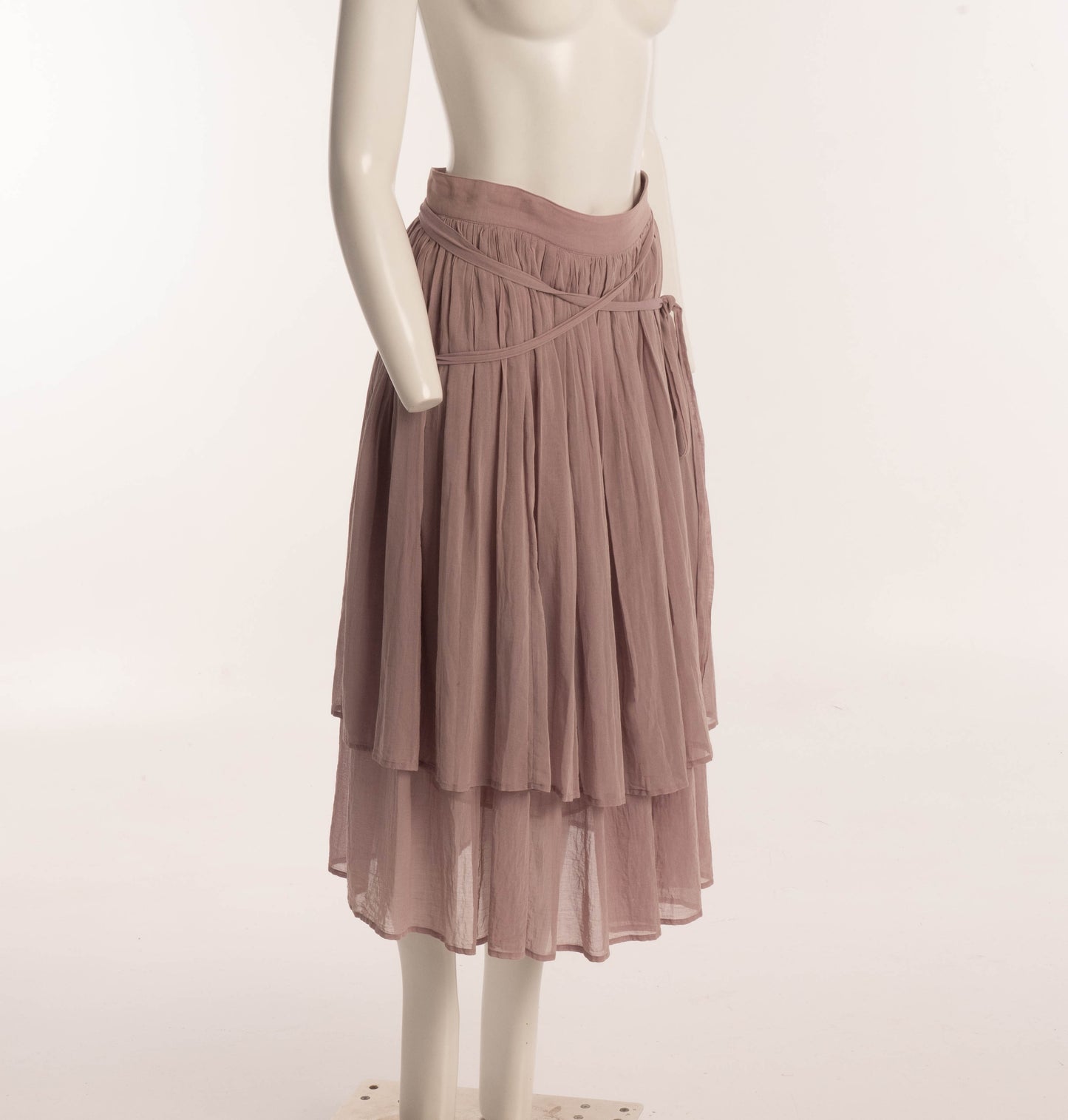 Dolce & Gabbana Dusky Pink Cotton Baroque Skirt