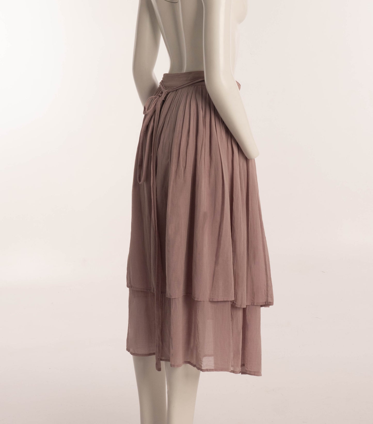 Dolce & Gabbana Dusky Pink Cotton Baroque Skirt