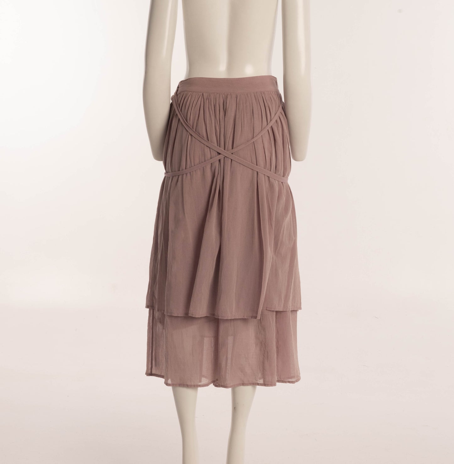 Dolce & Gabbana Dusky Pink Cotton Baroque Skirt