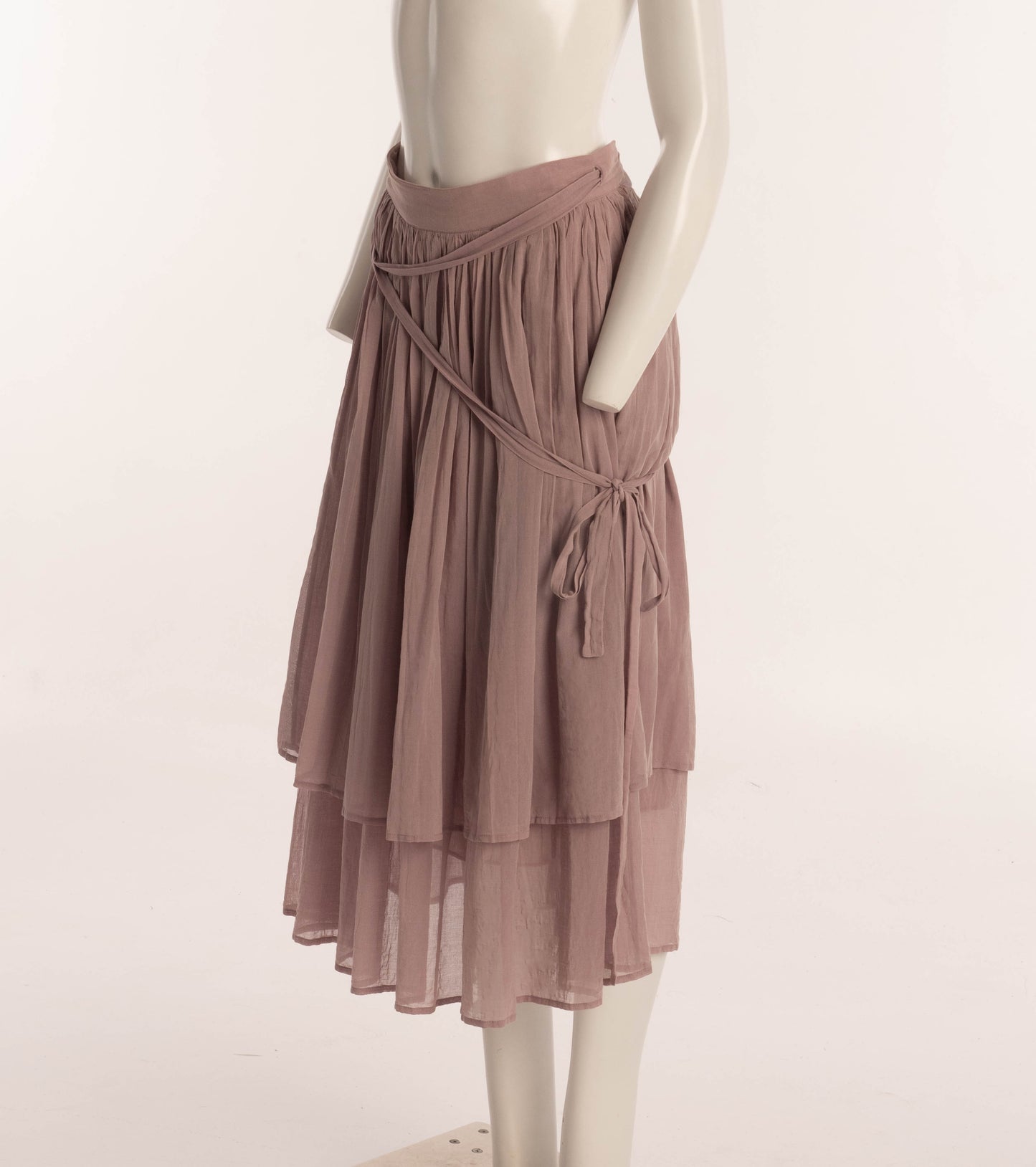 Dolce & Gabbana Dusky Pink Cotton Baroque Skirt