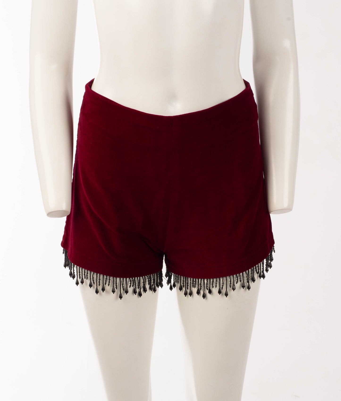 PX London Velvet Hotpant with Black Bead Detail