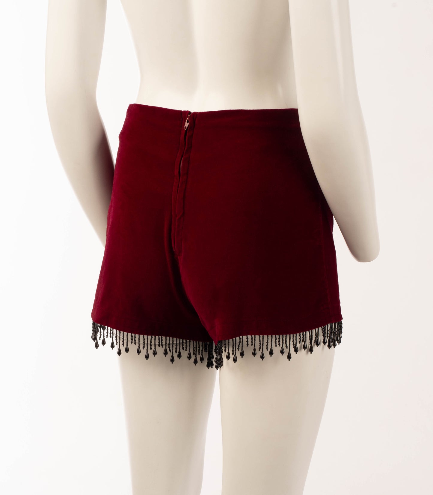 PX London Velvet Hotpant with Black Bead Detail