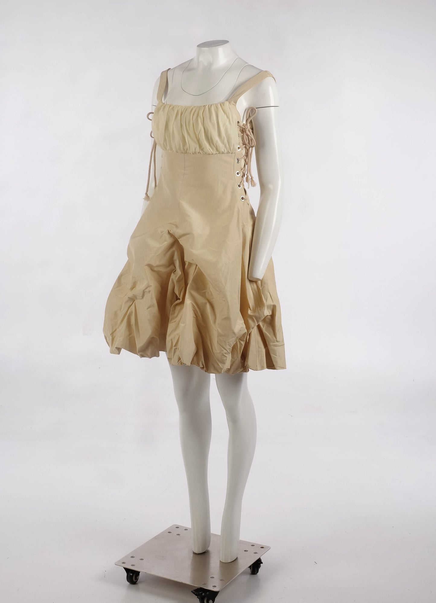 Lecoanet Hemant Ecru Silk Taffeta Dress