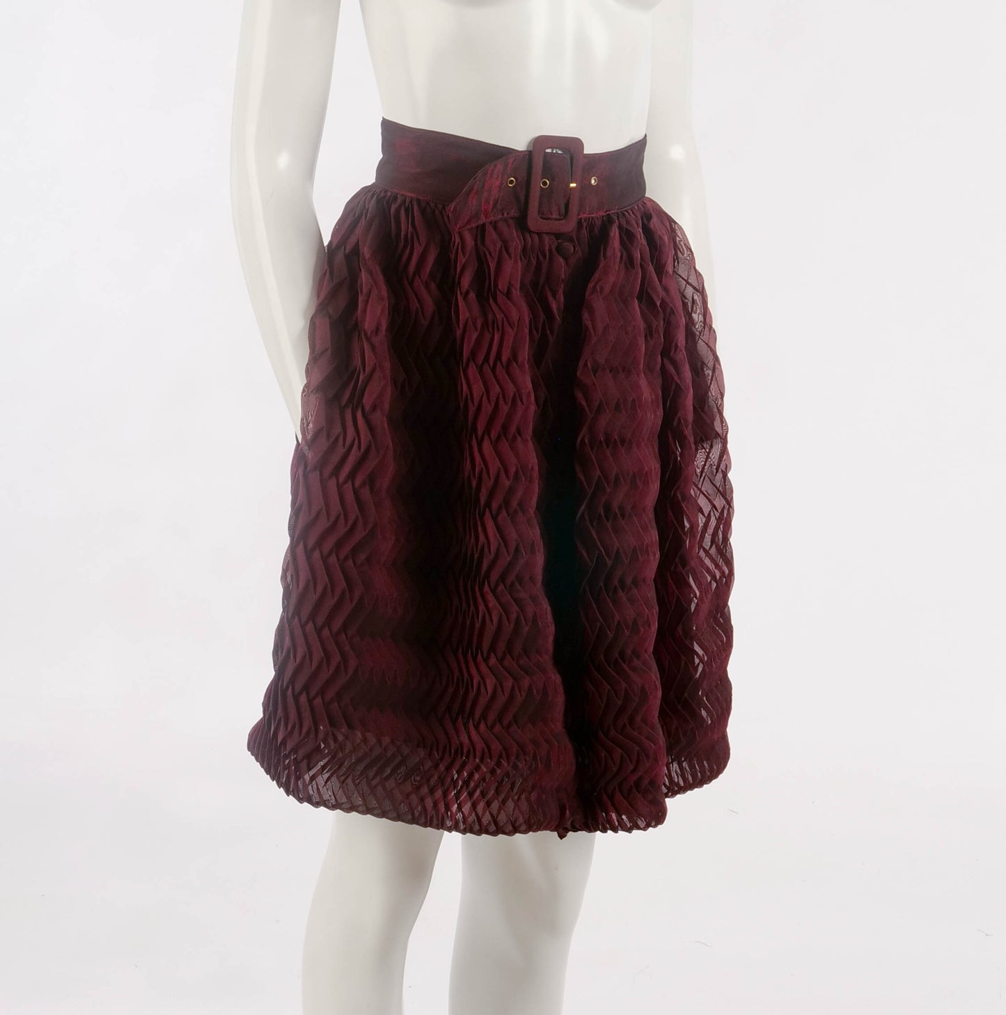 Koji Tatsuno A/W 1992 Iridescent Origami Pleated Skirt