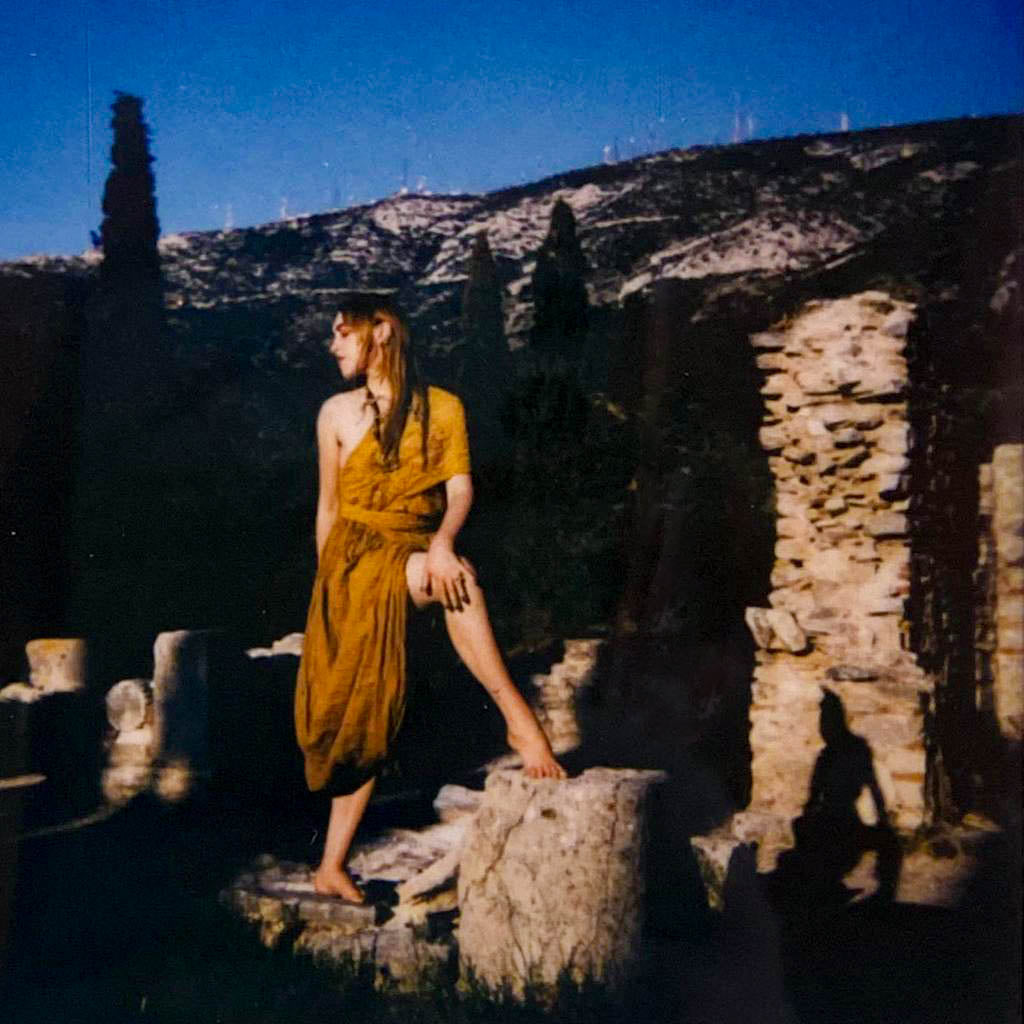 Callaghan - Romeo Gigli Era - Golden Ochre Cocoon Dress with Draped Lace Top