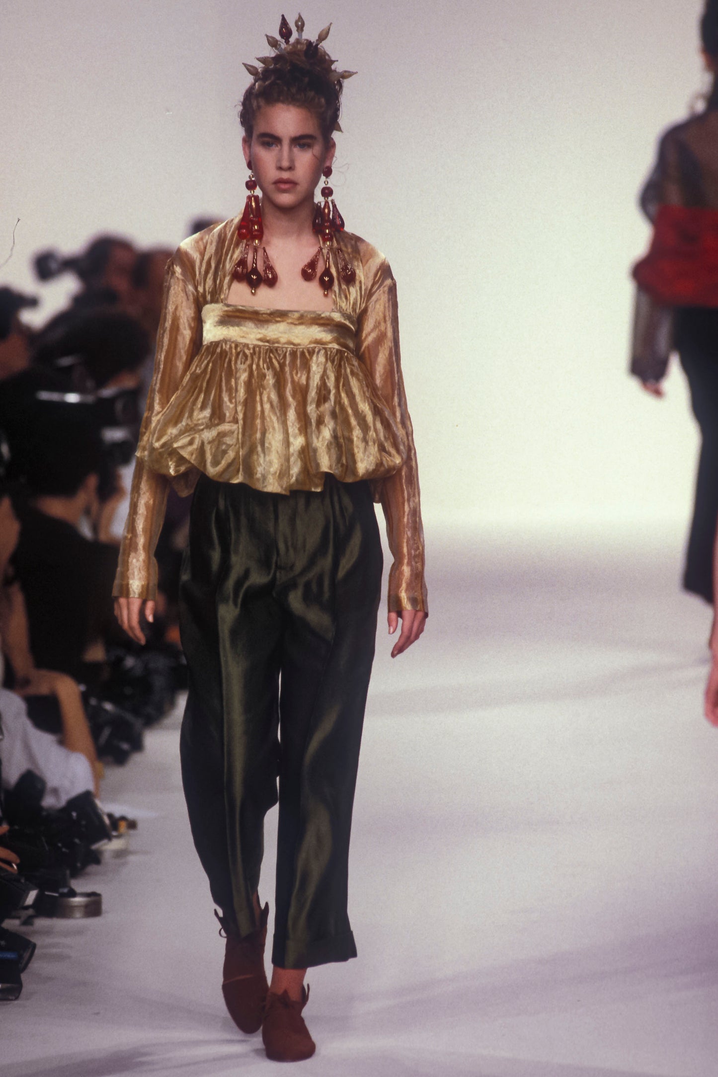 Romeo Gigli Casadei 1990 Green Leaf Shoes