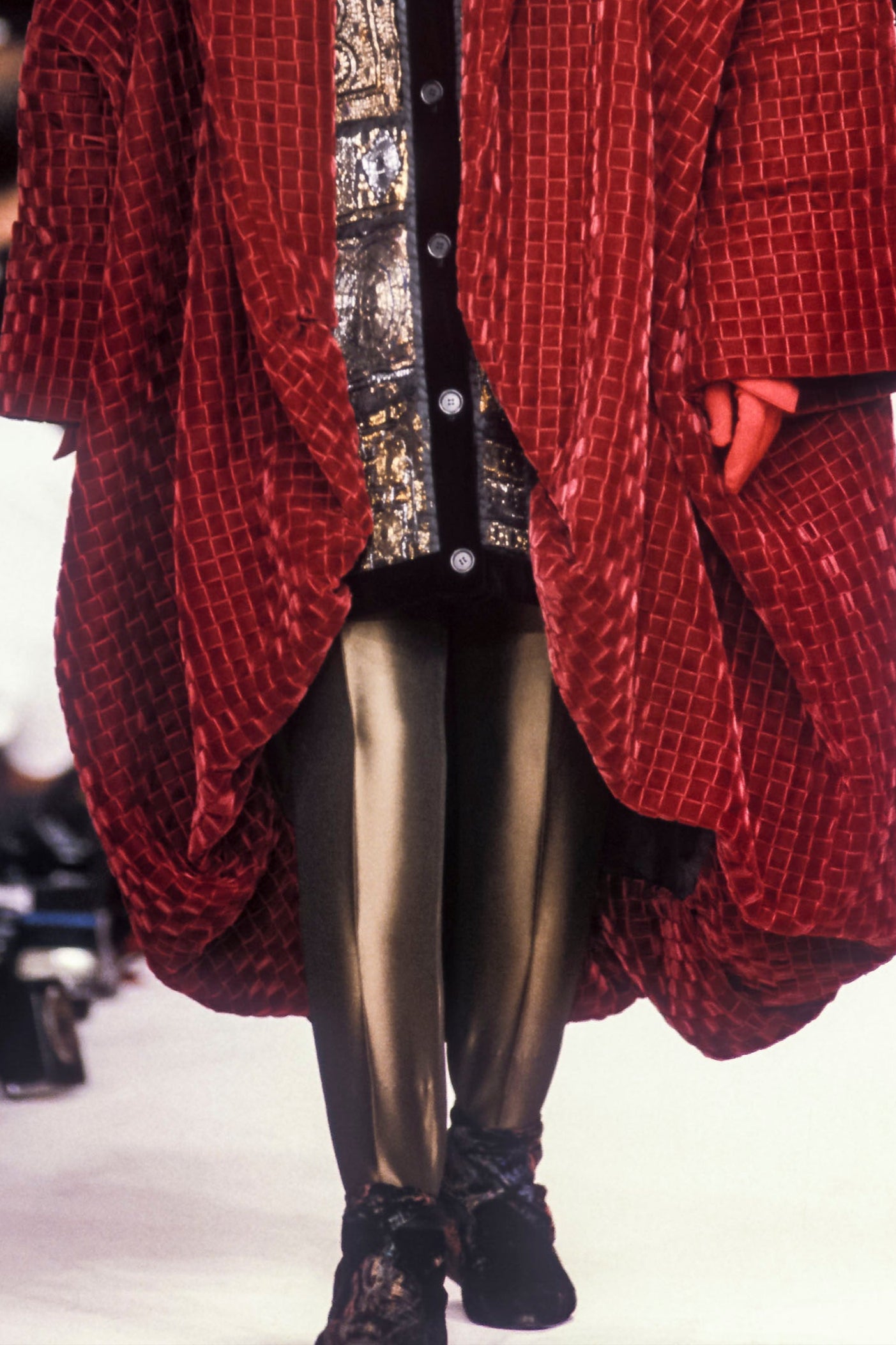 Romeo Gigli Casadei 1990 Velvet Wrap Boot
