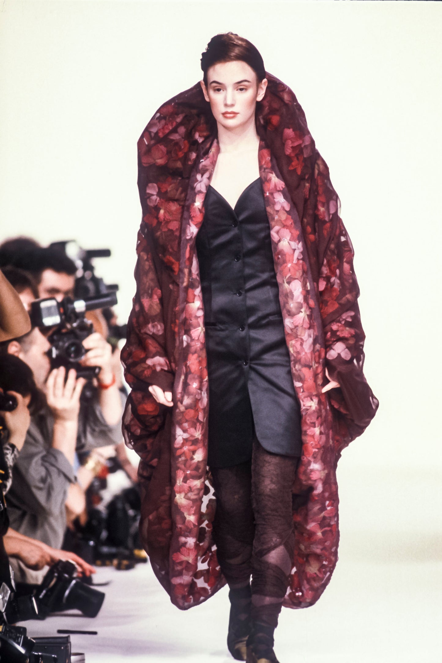 Romeo Gigli Casadei A/W 1990 Black Green Velvet Shoes
