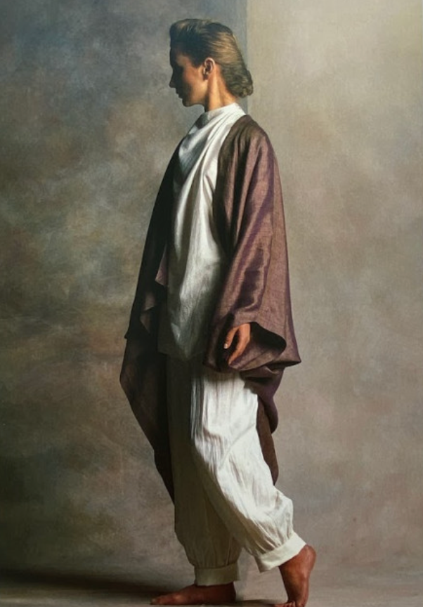 Issey Miyake Permanente 1980s Navy Linen Asymmetric Jacket