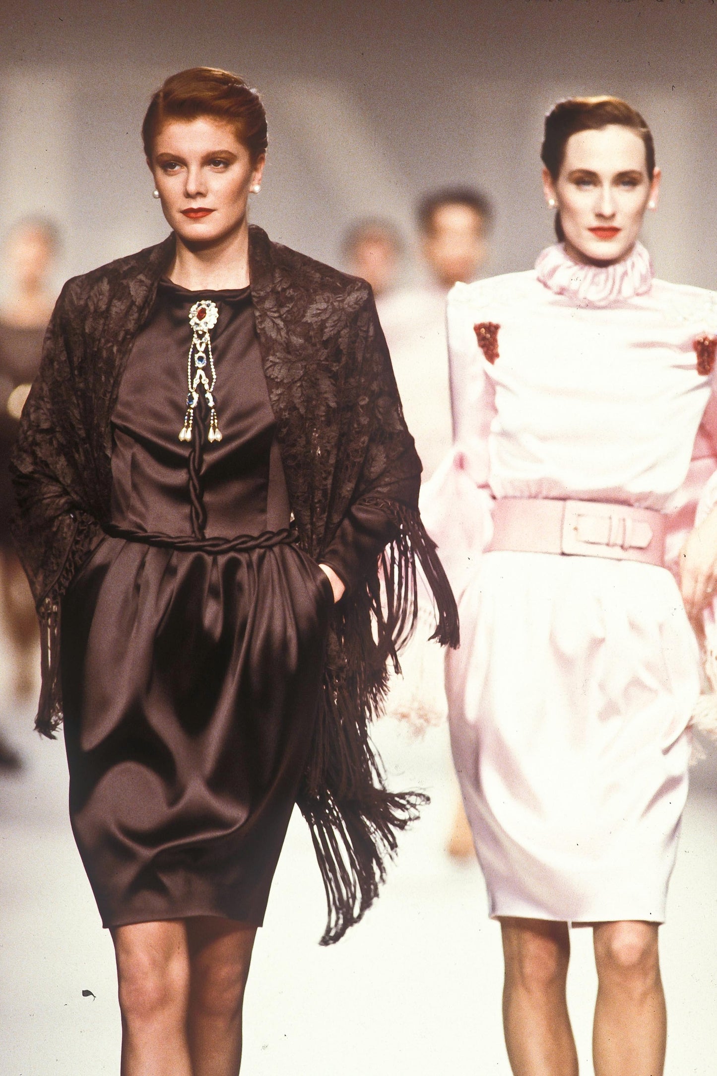 Valentino Boutique 1988 Black Lace Shawl