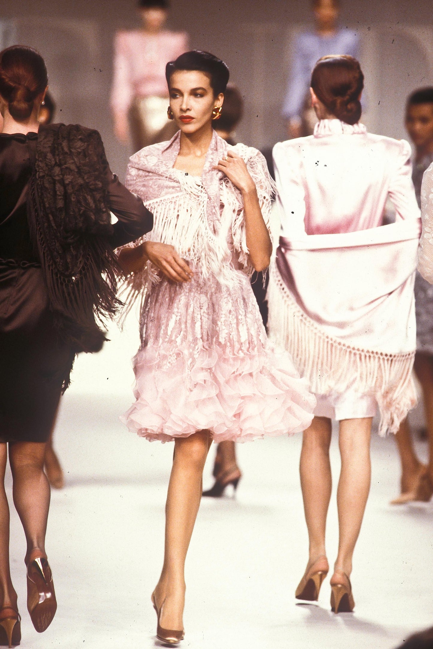 Valentino Boutique 1988 Black Lace Shawl