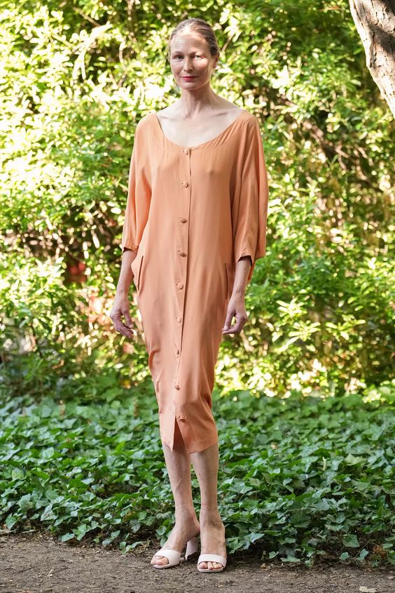 Adeline André Red Silk Dress
