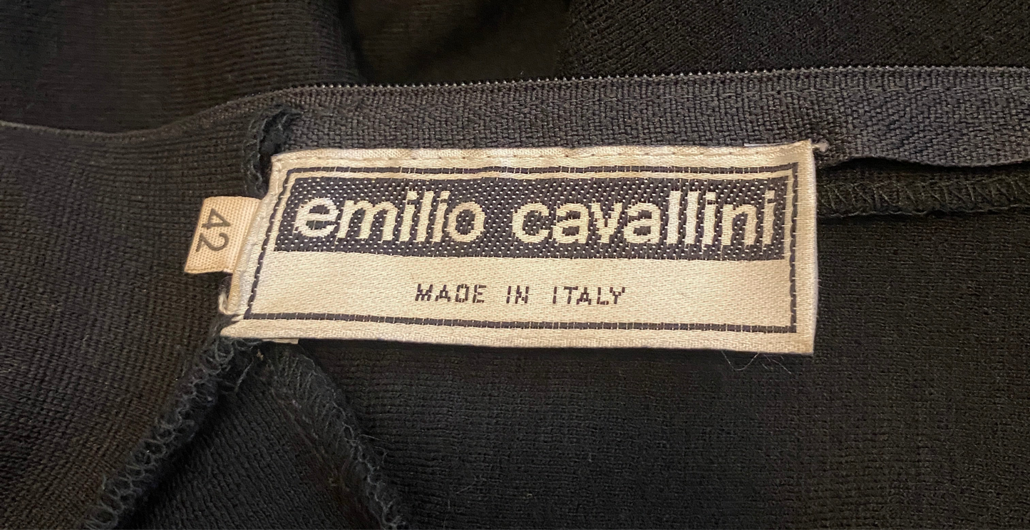 Emilio Cavallini Black Spiral Skirt Dress