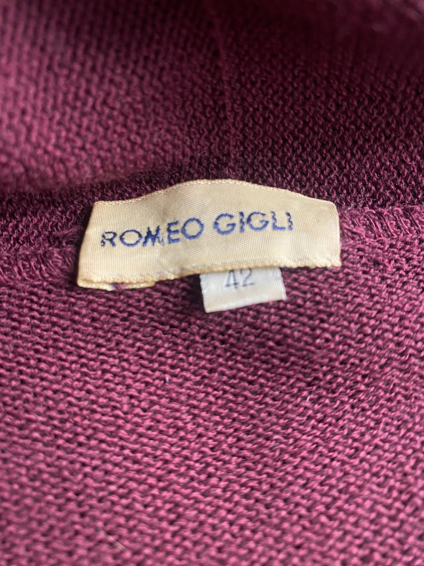 Romeo Gigli A/W 1988 Dark Red Oversize Cardigan