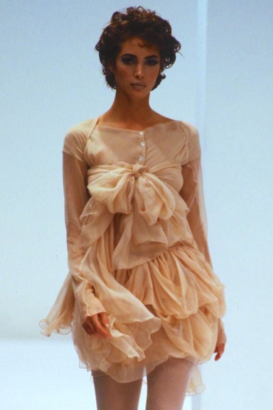 Dolce & Gabbana S/S 1991 Pink Silk Babydoll Dress