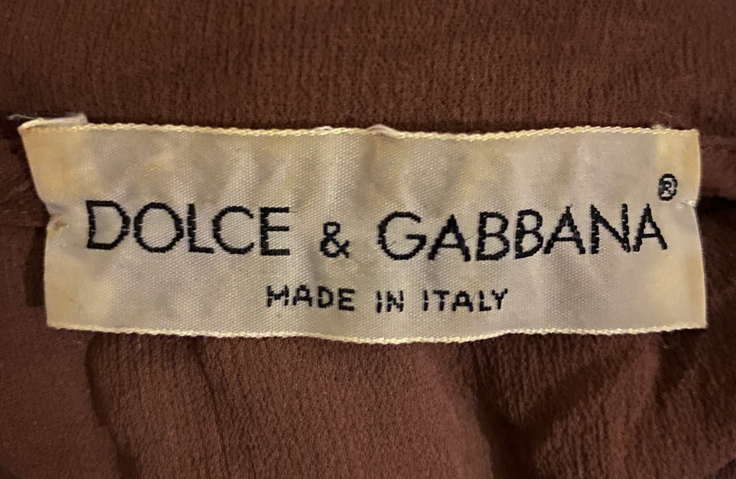 Dolce & Gabbana 1988 Purple Silk Buttoned Blouse