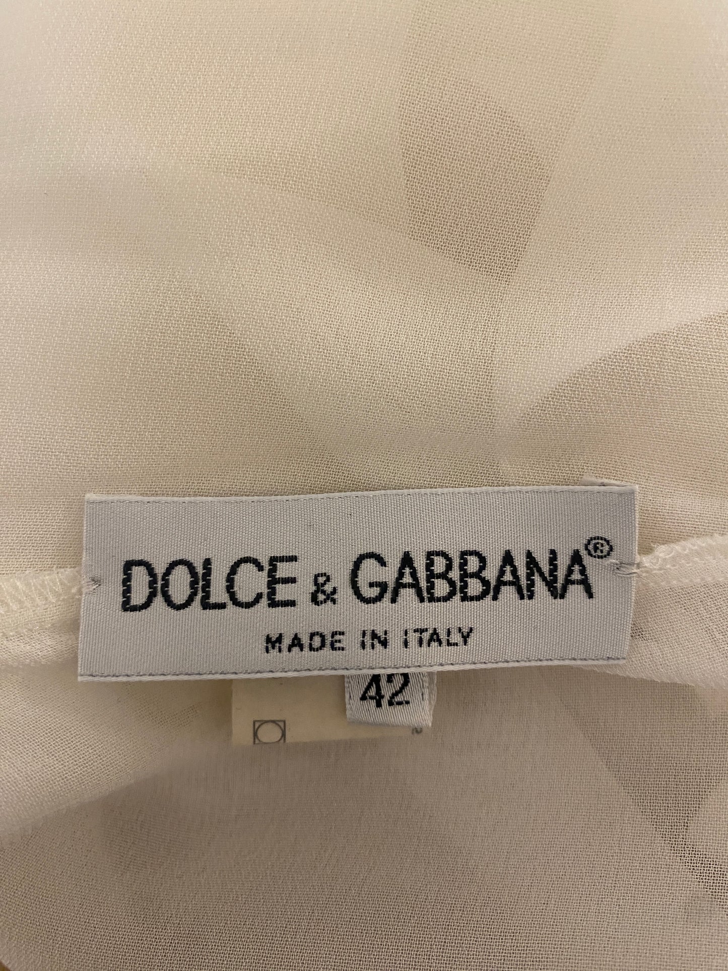 Dolce & Gabbana White Long Sheath Dress
