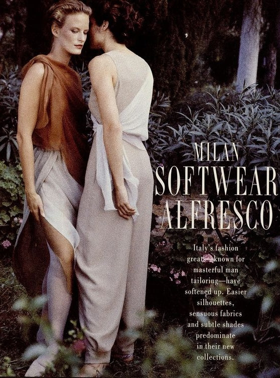 Giorgio Armani 1989 Black and Cream Layered Silk Skirt