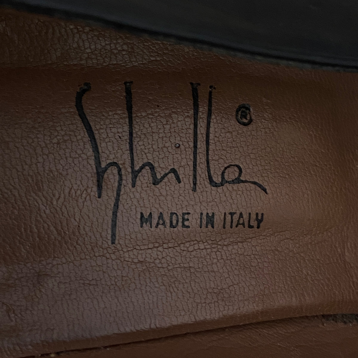 Sybilla 1988 Navy Spiral Heel Shoe