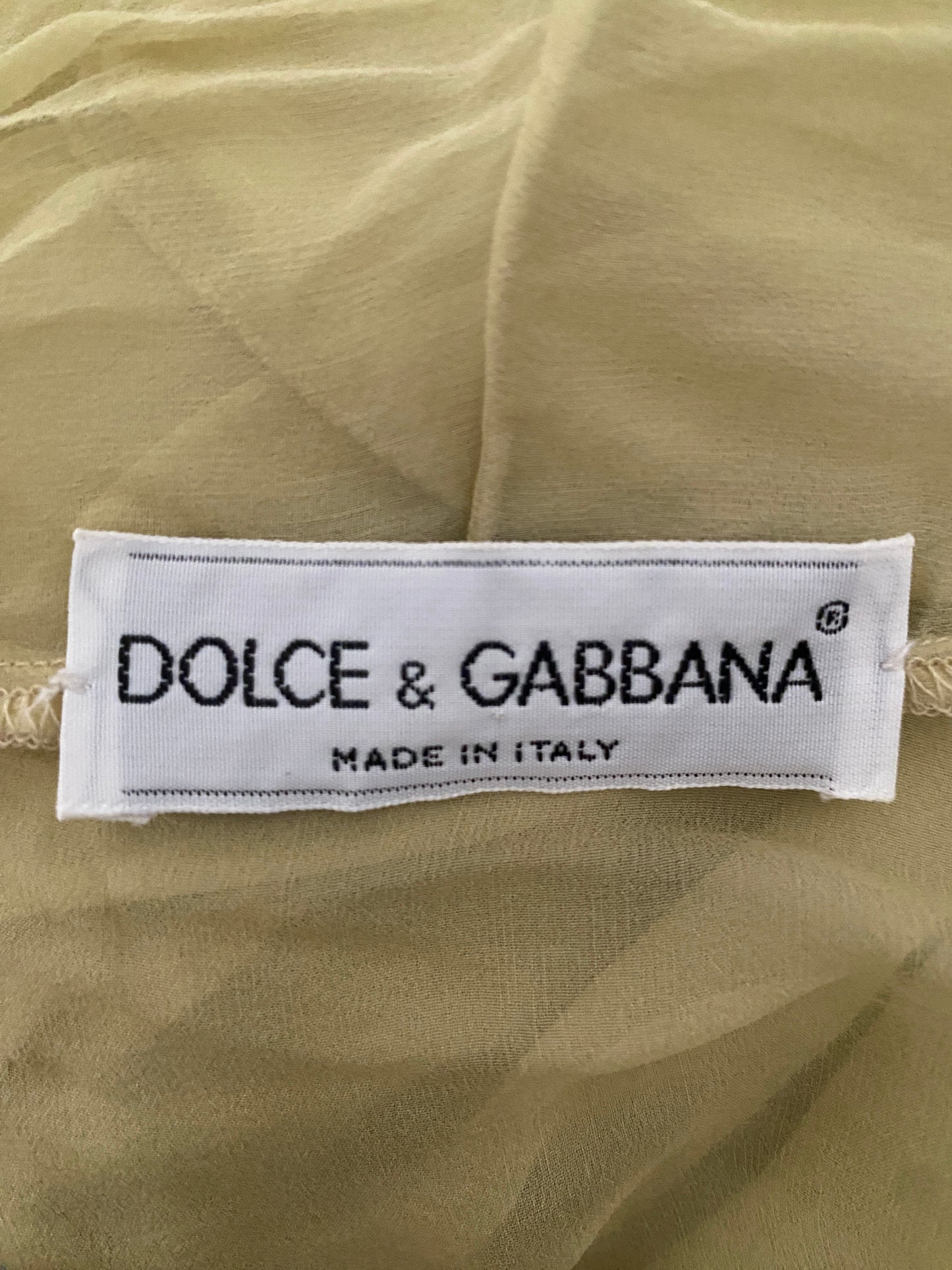 Dolce & Gabbana 1991 Pale Green Silk Jacket