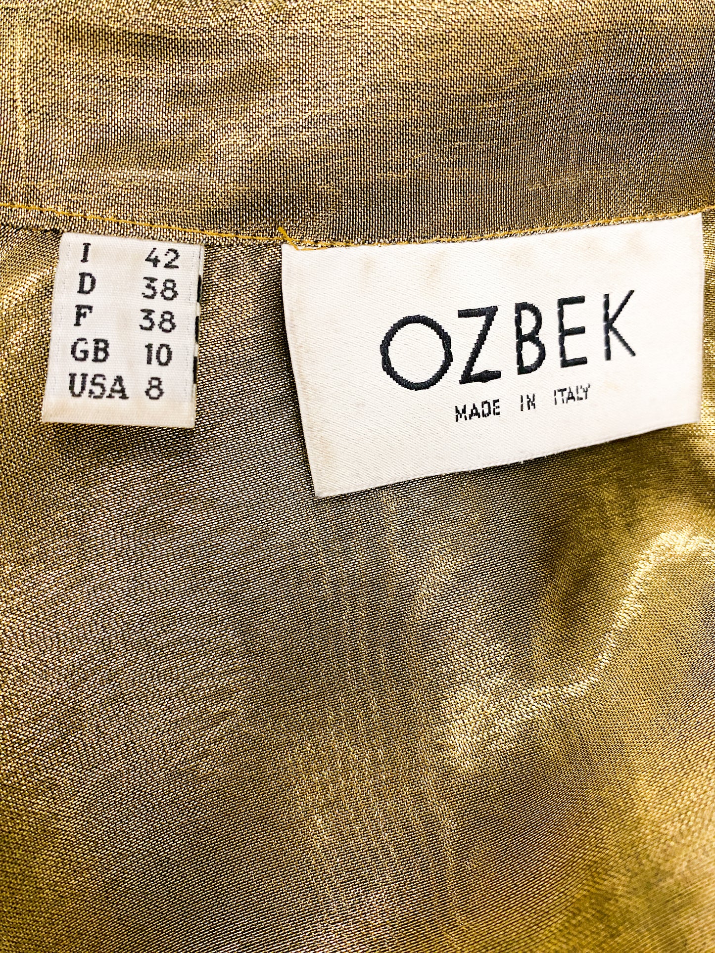 Rifat Ozbek Gold Oversize Shirt