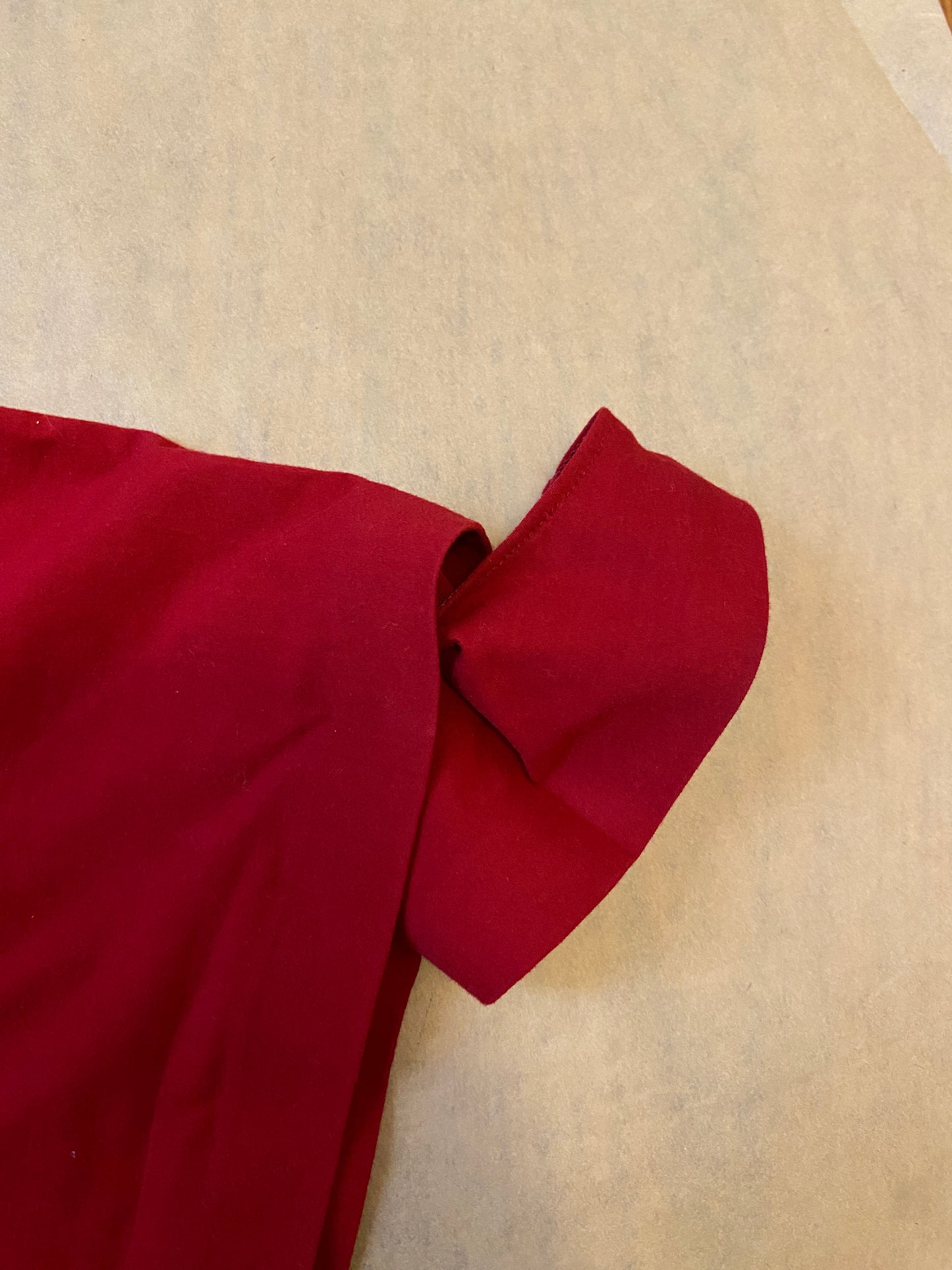 Romeo Gigli 1989 Red One Shoulder Swimsuit or Bodysuit
