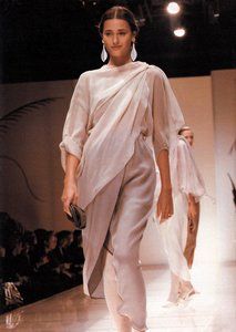 Giorgio Armani 1989 Black and Cream Layered Silk Skirt