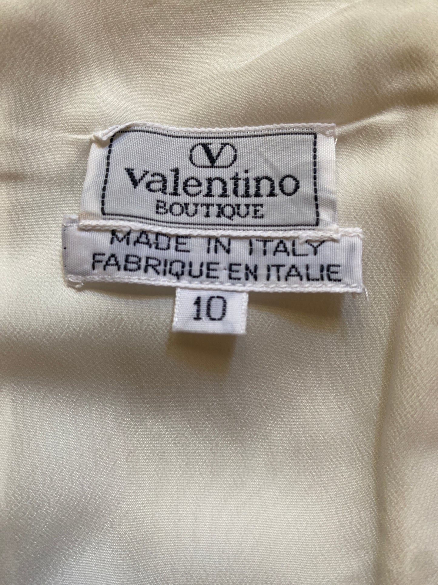 Valentino S/S 1992 Cream Scalloped Silk Bustier