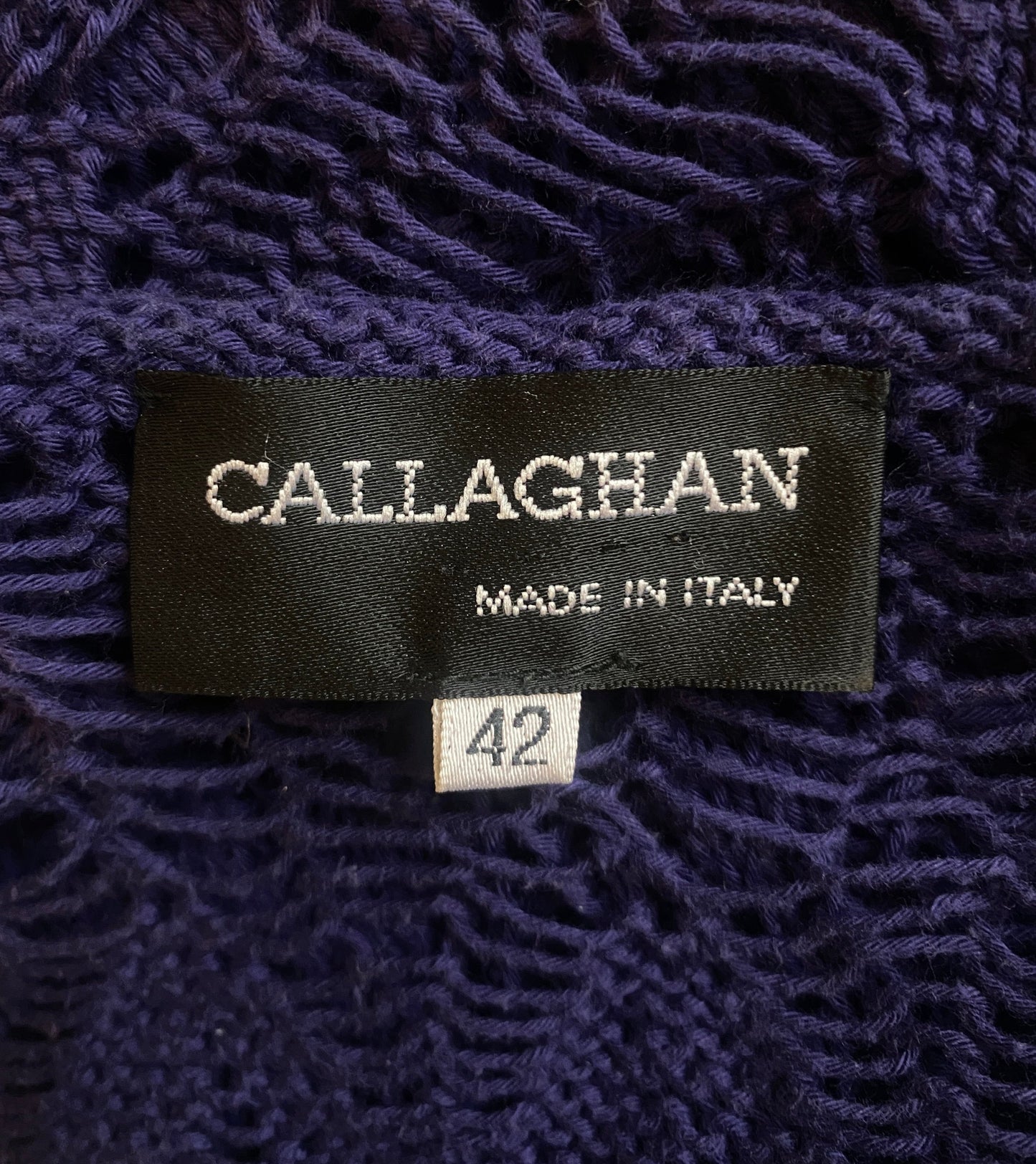 Callaghan by Romeo Gigli 1991 Purple Cardigan